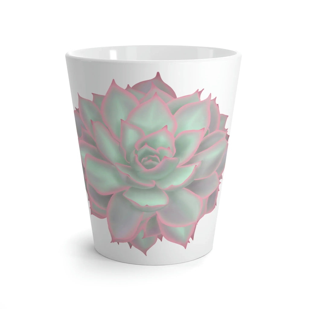 Succulent Mug Ceramic Coffee Cup With Violet Rosette Design 12 Oz Ideal Gift For Home And Kitchen