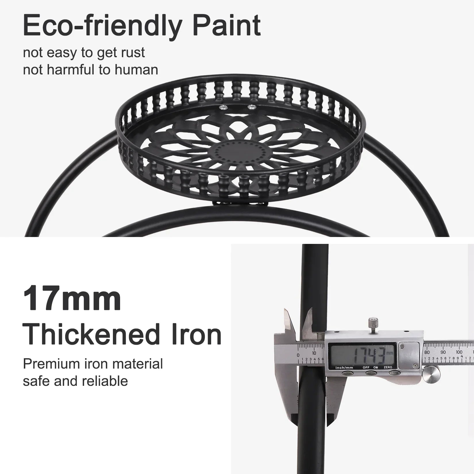 DecorBites™ 4-Wheel Plant Stand with 6 Pots