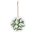 Manjula Pothos Ornament Glossy Ceramic Holiday Tree Decoration With Gold String Gift Idea