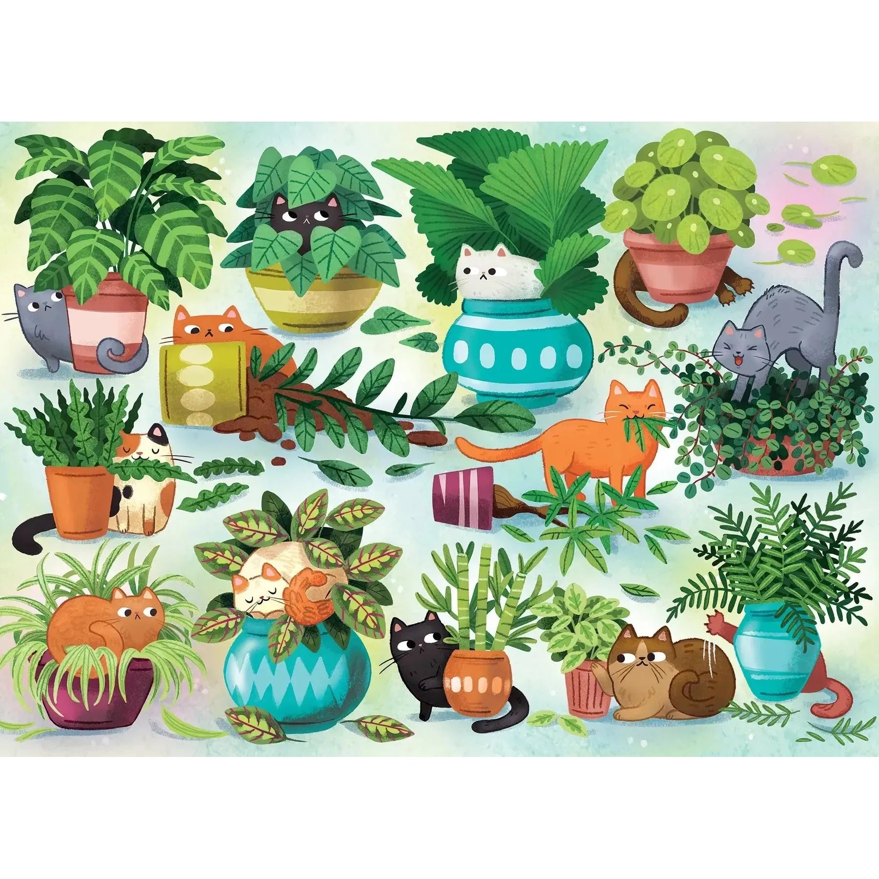 Cats vs Plants 500 Piece Jigsaw Puzzle Cobble Hill