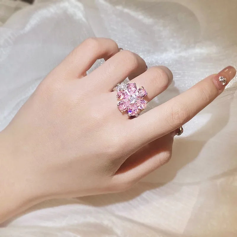 Pink Flower Ring