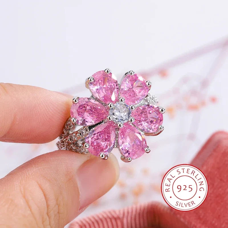 Pink Flower Ring