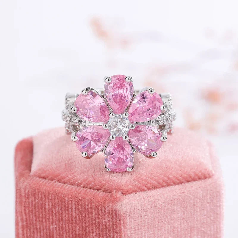 Pink Flower Ring