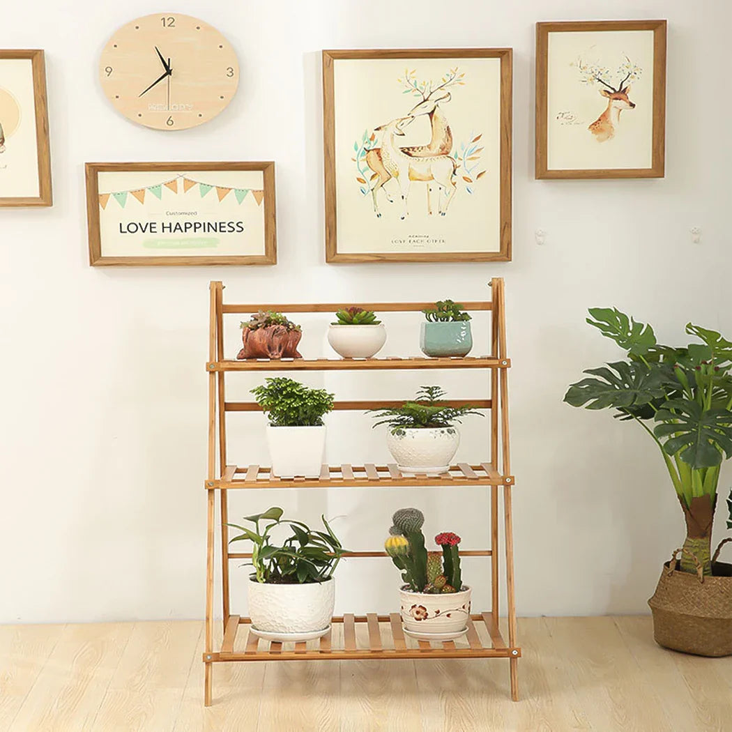 DecorBites™ Bamboo Plant Stand Organizer Shelf - Indoor/Outdoor