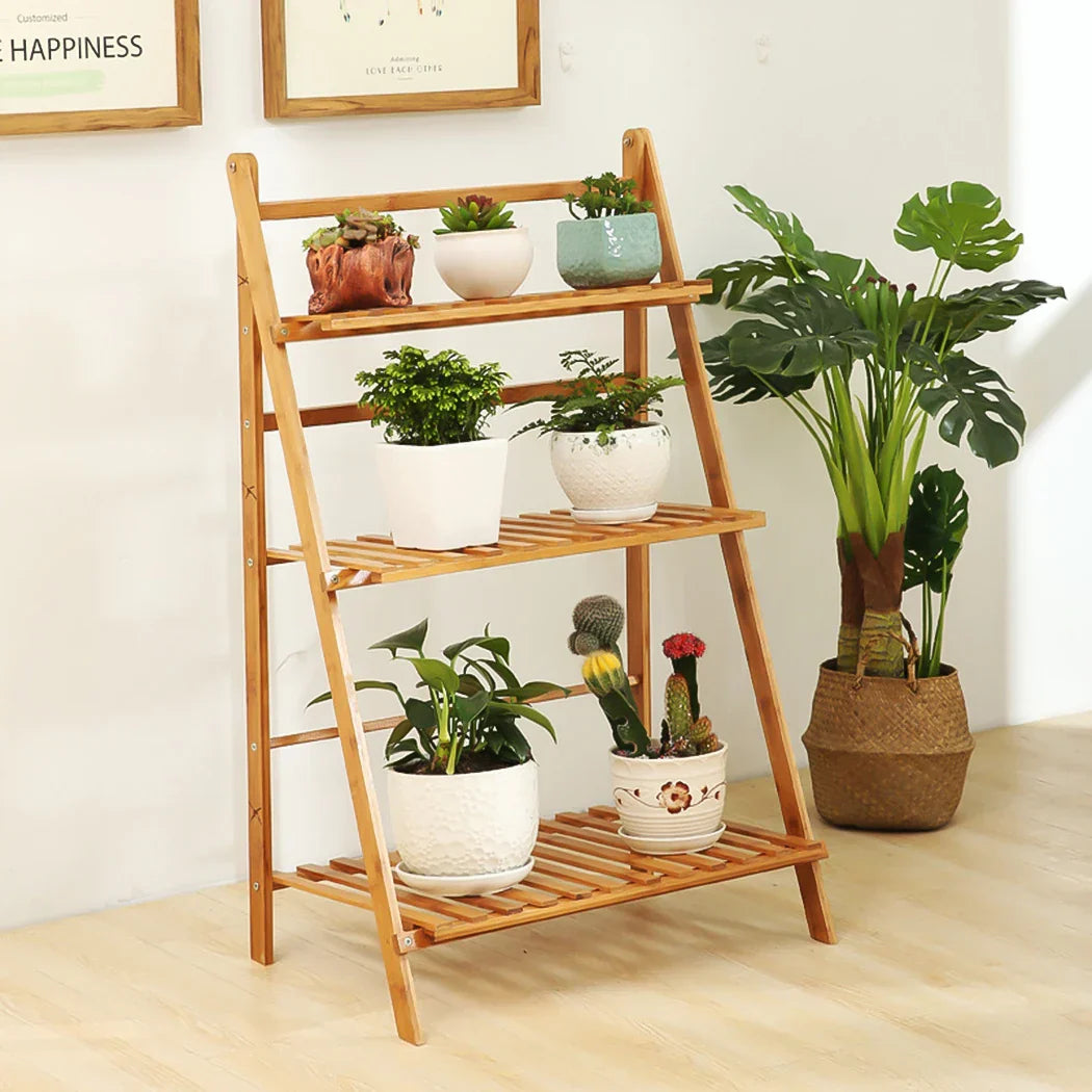 DecorBites™ Bamboo Plant Stand Organizer Shelf - Indoor/Outdoor