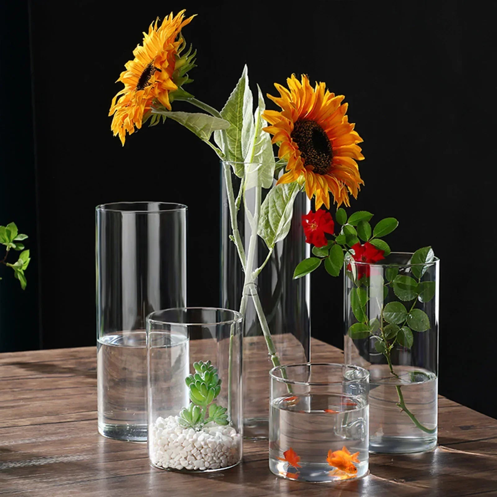 DecorBites™ Modern Glass Hydroponic Vase for Wedding Decor