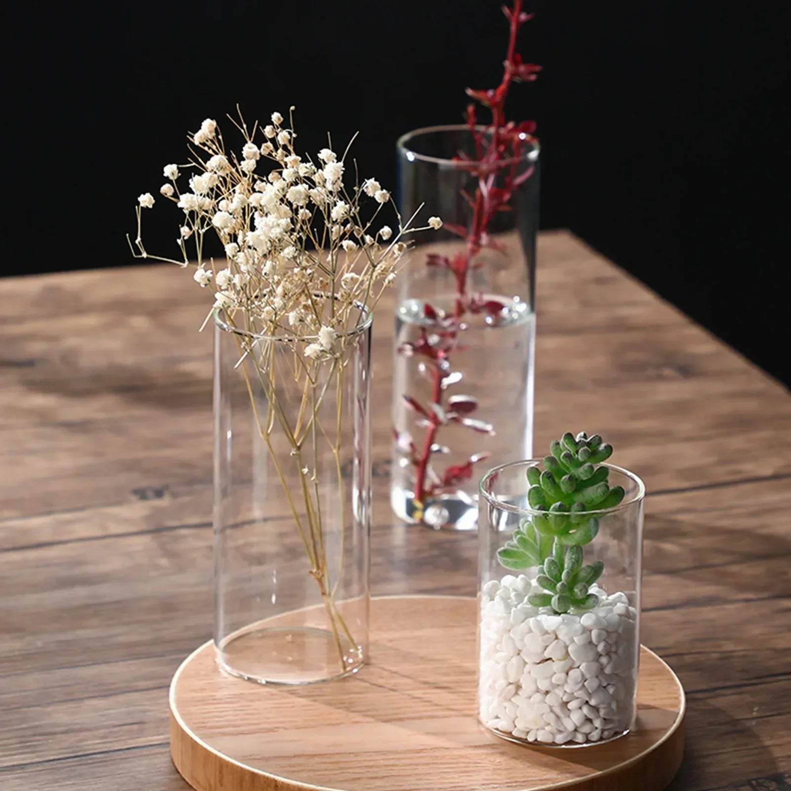 DecorBites™ Modern Glass Hydroponic Vase for Wedding Decor