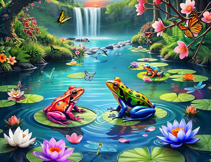 Lily Pond Paradise 1000 Piece Jigsaw Puzzle - Limited Release | Springbok Puzzles