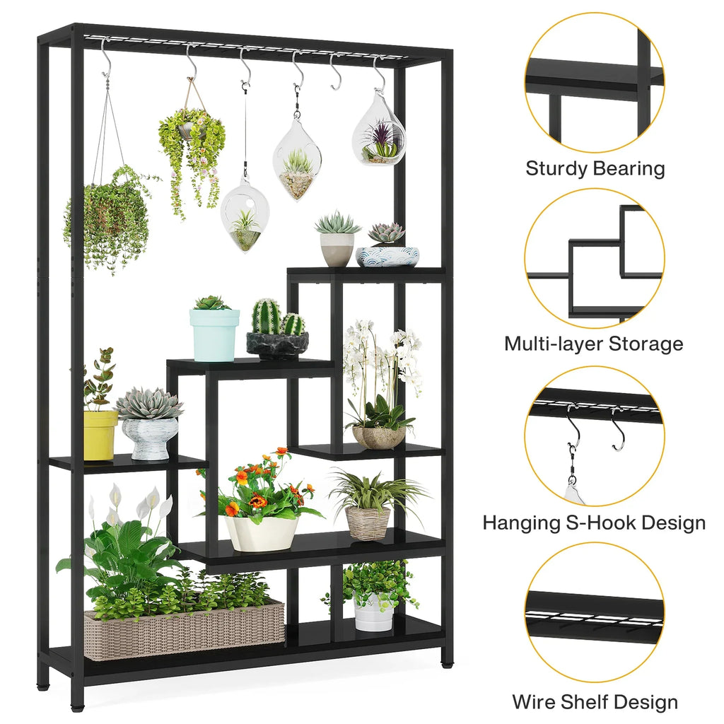 DecorBites™ Modern 5-Tier Tall Metal Plant Stand