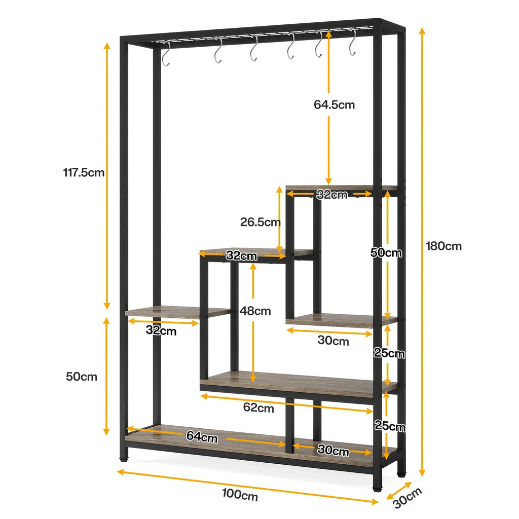 DecorBites™ Modern 5-Tier Tall Metal Plant Stand