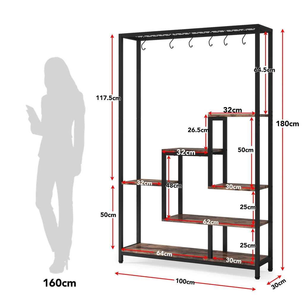 DecorBites™ Modern 5-Tier Tall Metal Plant Stand