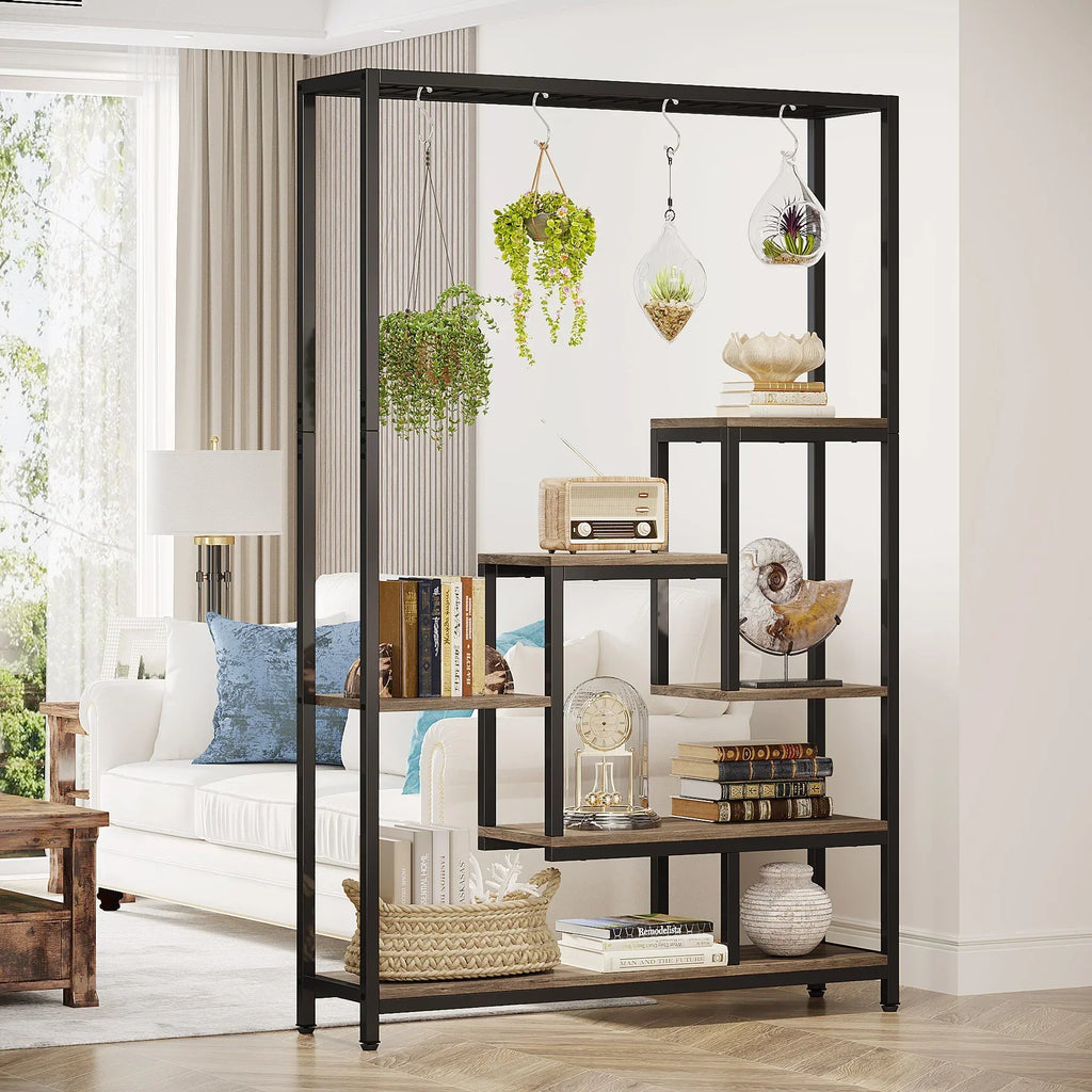 DecorBites™ Modern 5-Tier Tall Metal Plant Stand