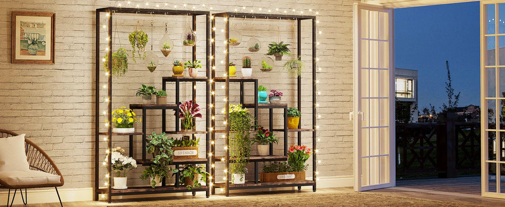 DecorBites™ Modern 5-Tier Tall Metal Plant Stand