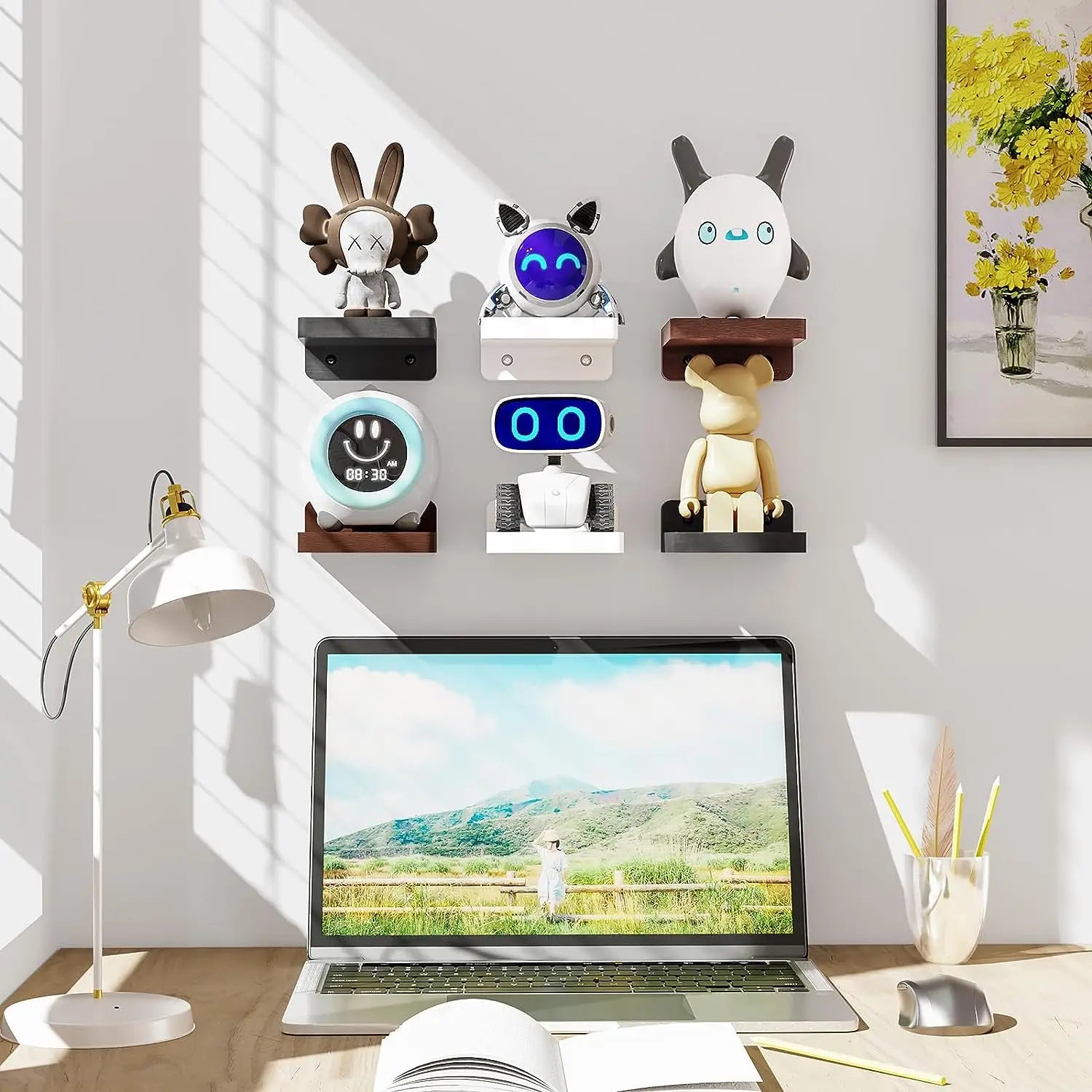 DecorBites™ Small Wood Floating Shelves 4-Pack