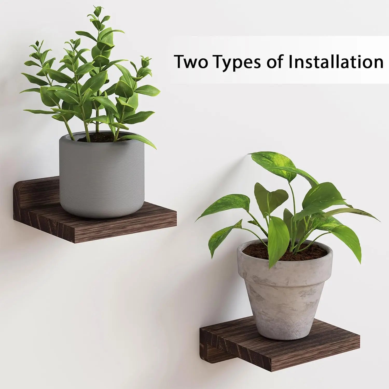 DecorBites™ Small Wood Floating Shelves 4-Pack