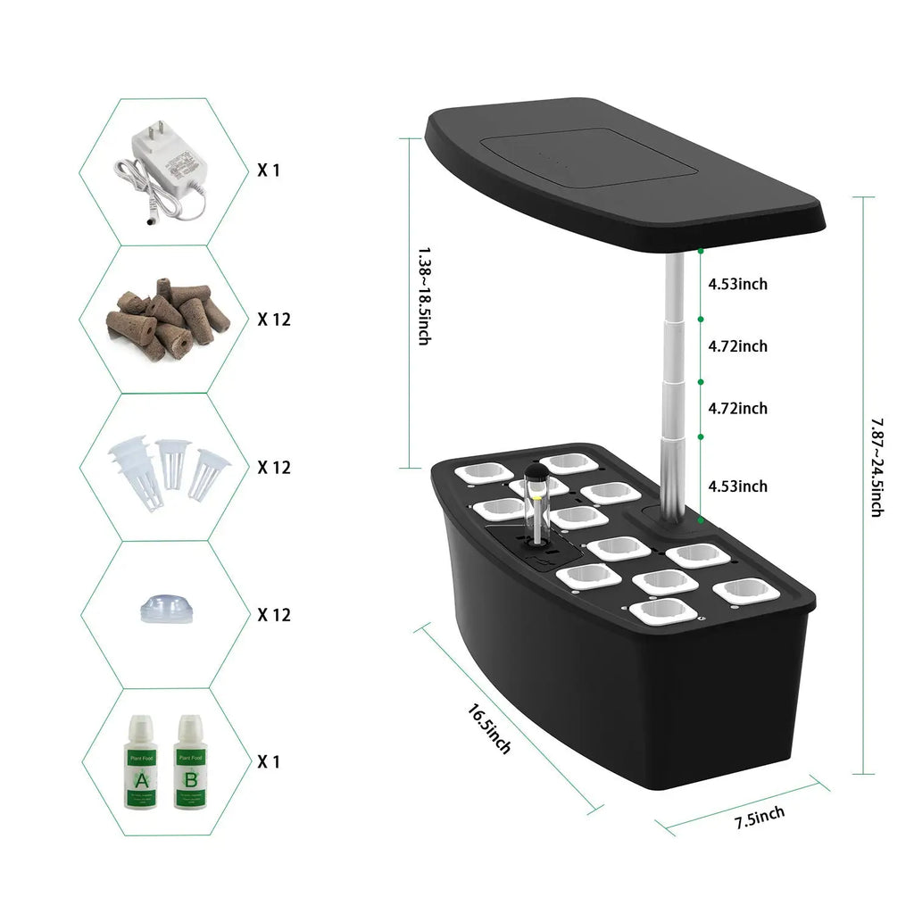 Smart Plant Grow Light Indoor with 12 Holes for Easy Planting